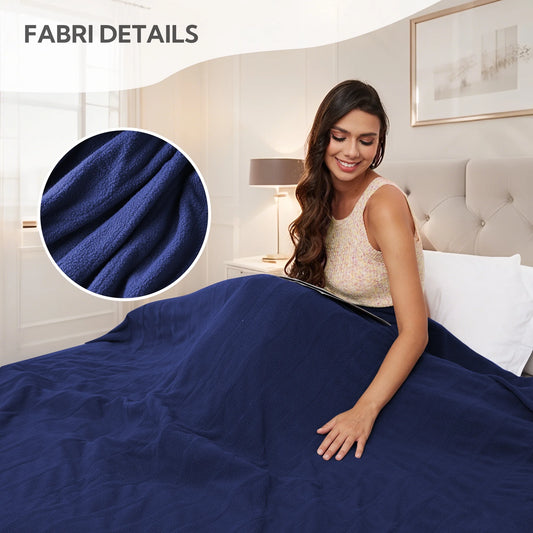 Electric Heated Blanket 72"X84" Full Size Warm for Whole Body, 4 Heating Levels and 10 Hours Auto-Off Overheating Protection - Midnight Blue