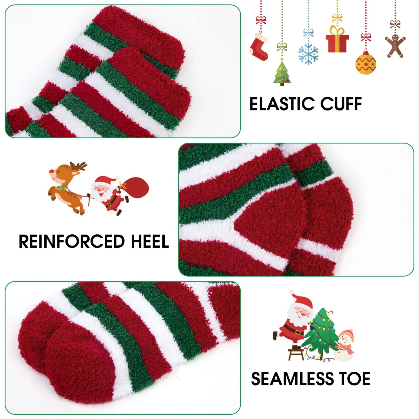 Fuzzy Socks Womens Cozy Fluffy Socks for Women Soft Winter Warm for Home Christmas Gifts