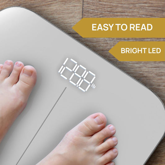 Premium Bathroom Scale, Highly Accurate Digital Bathroom Body Scale, Precisely Measures Weight up to 400 Lbs