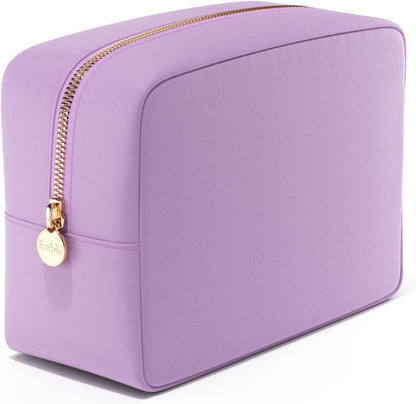 Makeup Bag Travel Cosmetics Pouch and Toiletry Bag, Nylon Zipper Pouch Purse, Cute Make up Organizer Storage Tote for Women Girls, Waterproof Travel Skincare Case, Small Makeup Bags, Ballet Pink