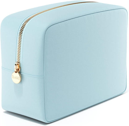 Makeup Bag Travel Cosmetics Pouch and Toiletry Bag, Nylon Zipper Pouch Purse, Cute Make up Organizer Storage Tote for Women Girls, Waterproof Travel Skincare Case, Small Makeup Bags, Ballet Pink