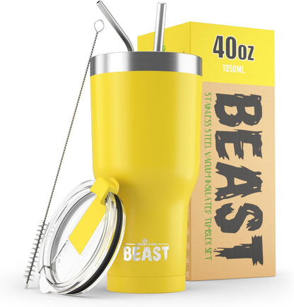 Beast 30 Oz Tumbler Stainless Steel Vacuum Insulated Coffee Ice Cup Double Wall Travel Flask (Blossom Pink)