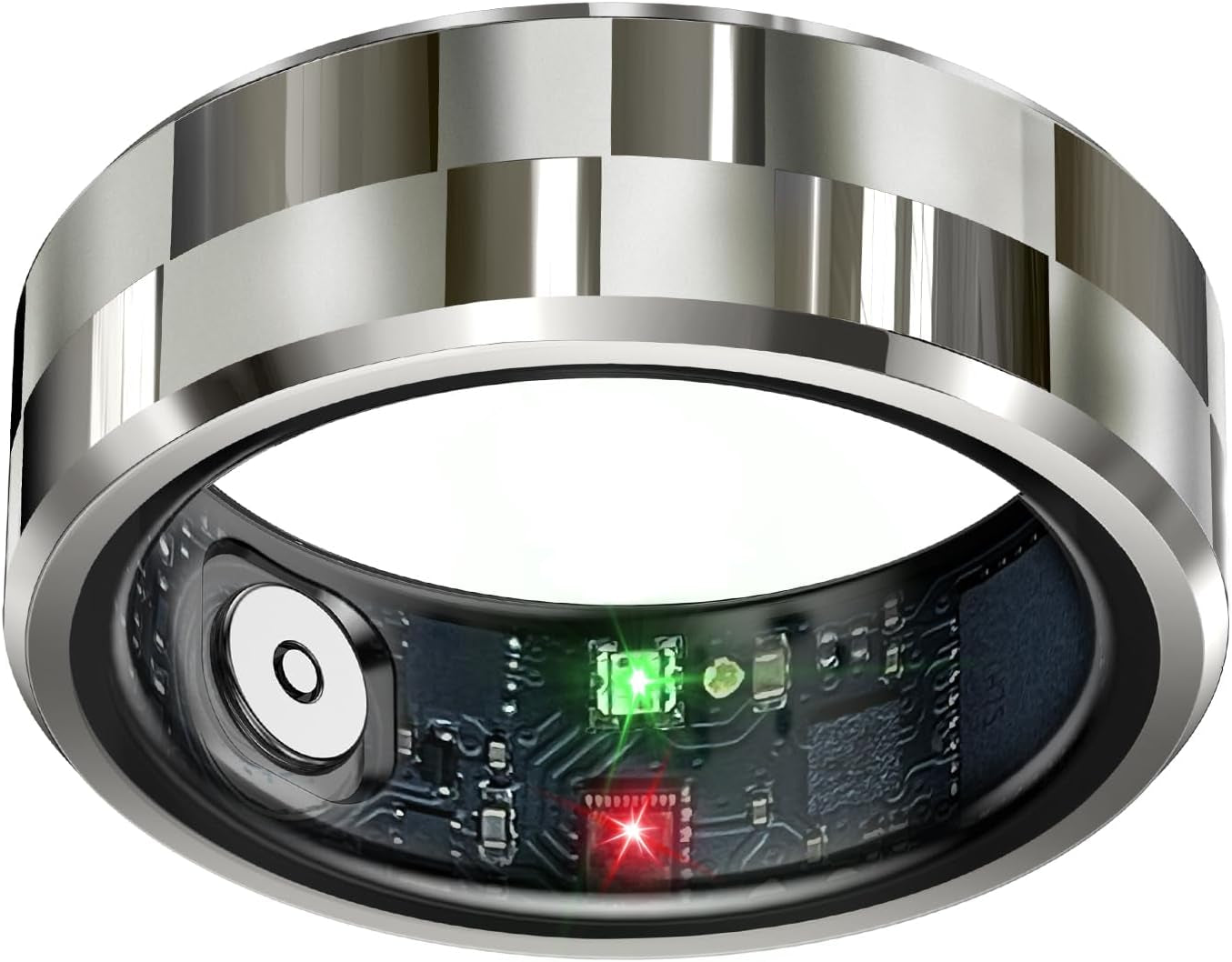 Smart Ring Health Tracker, Sleep Tracker Ring with Heart Rate, Waterproof Fitness Ring for Activity Monitoring/Steps/Distance/Calories, Air Gestures,Up to 7-Day Battery, for Ios and Android (Gold,#8)