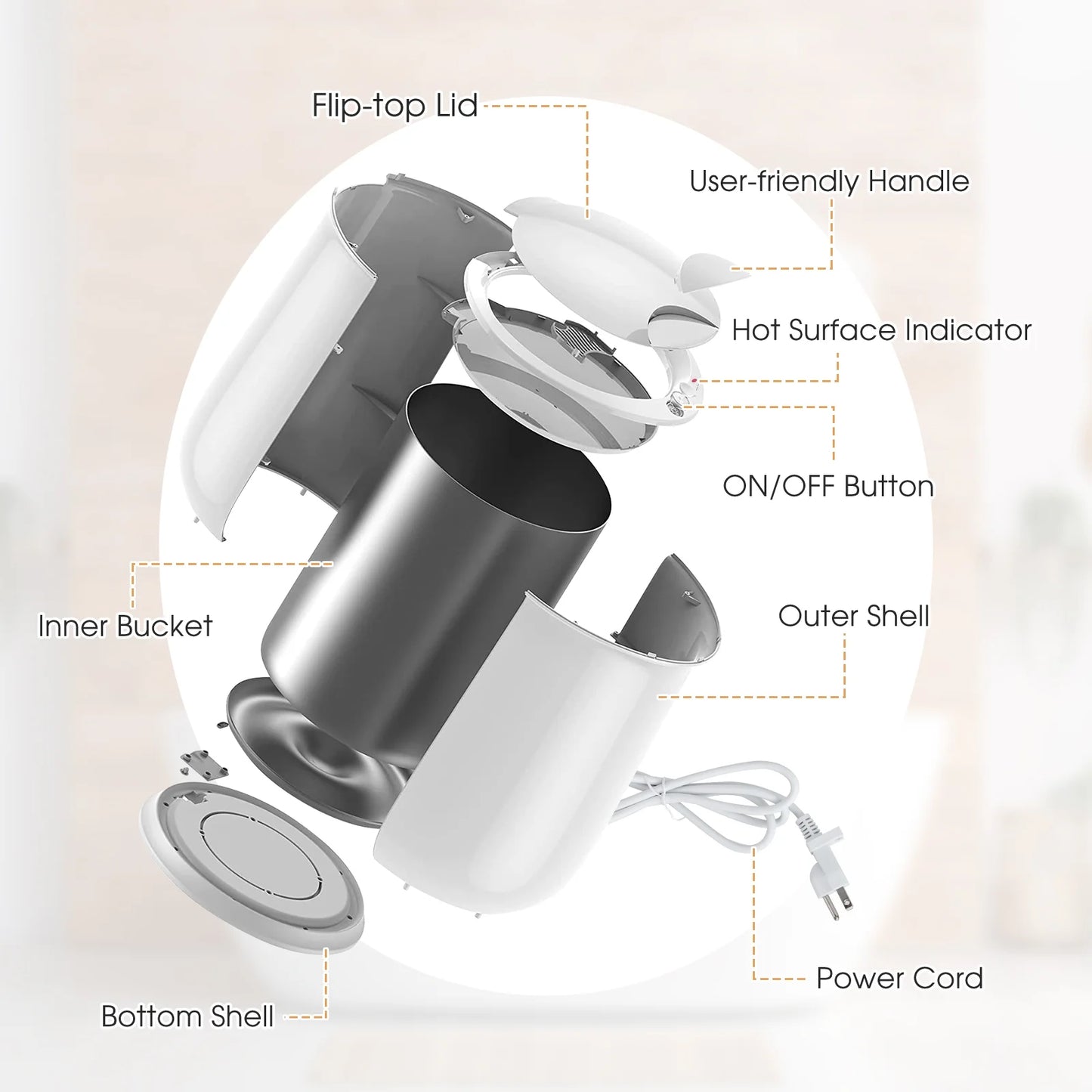 21L Large Capacity Towel Warmer with Flip-Top Lid Auto Shut off Fragrance Holder Grey