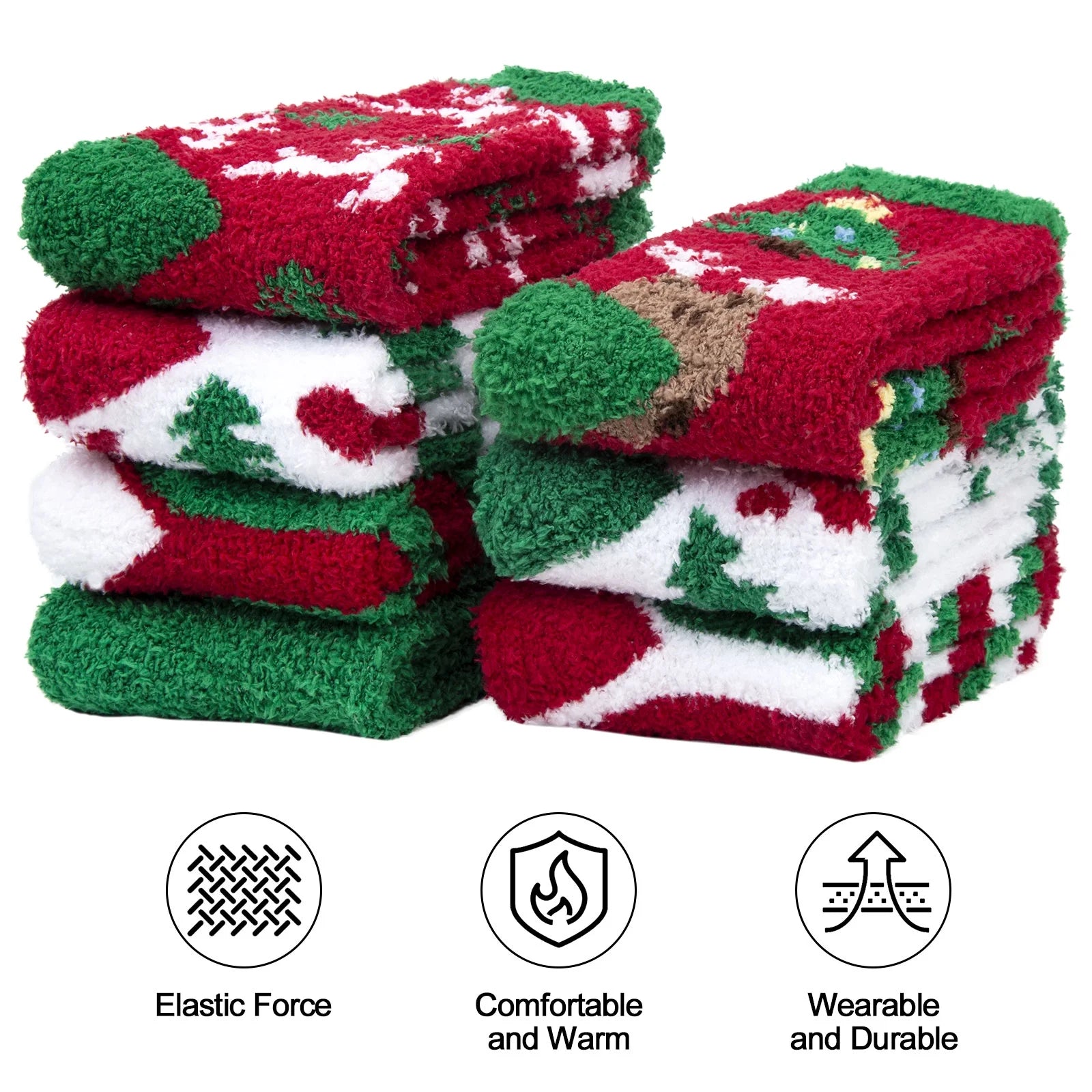 Fuzzy Socks Womens Cozy Fluffy Socks for Women Soft Winter Warm for Home Christmas Gifts