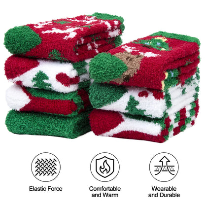 Fuzzy Socks Womens Cozy Fluffy Socks for Women Soft Winter Warm for Home Christmas Gifts