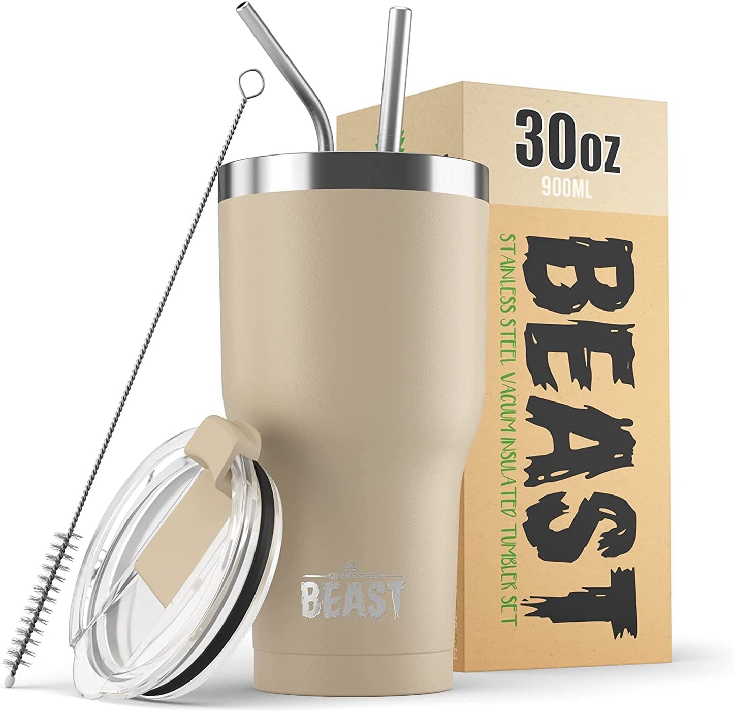 Beast 30 Oz Tumbler Stainless Steel Vacuum Insulated Coffee Ice Cup Double Wall Travel Flask (Blossom Pink)