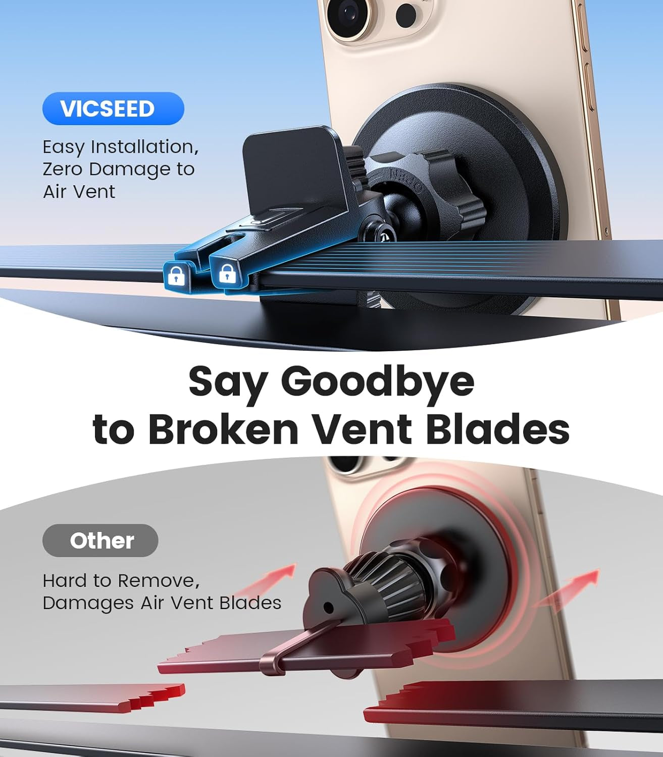 for Magsafe Car Mount [Upgraded Strongest Magnet Power] Magnetic Phone Holder for Car Vent 360 Adjustable Magnetic Car Phone Holder Mount for Iphone 17 Pro Max 16 15 14 13 12 plus Mini