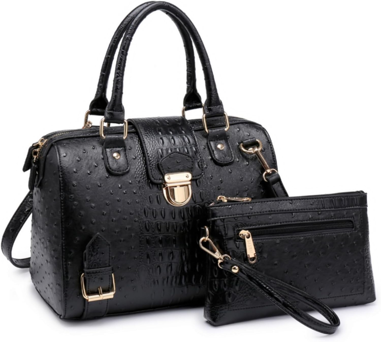 Women Barrel Handbags Fashion Satchel Bags Top Handle Shoulder Purses Vegan Leather Work Tote