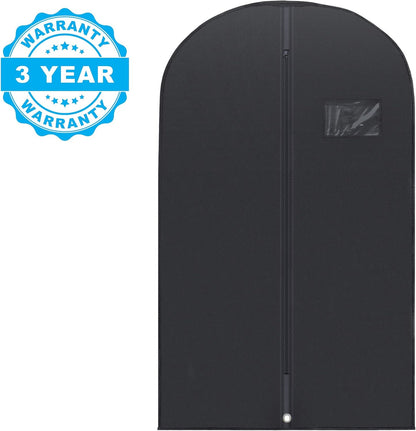 40" Black Garment Bags Suit Bag for Travel & Clothing Storage of Dresses, Shirts, Fur Coats, Jackets & Dance Costumes - Hanging Suit Cover for Men & Women Closet Storage Garment Protector