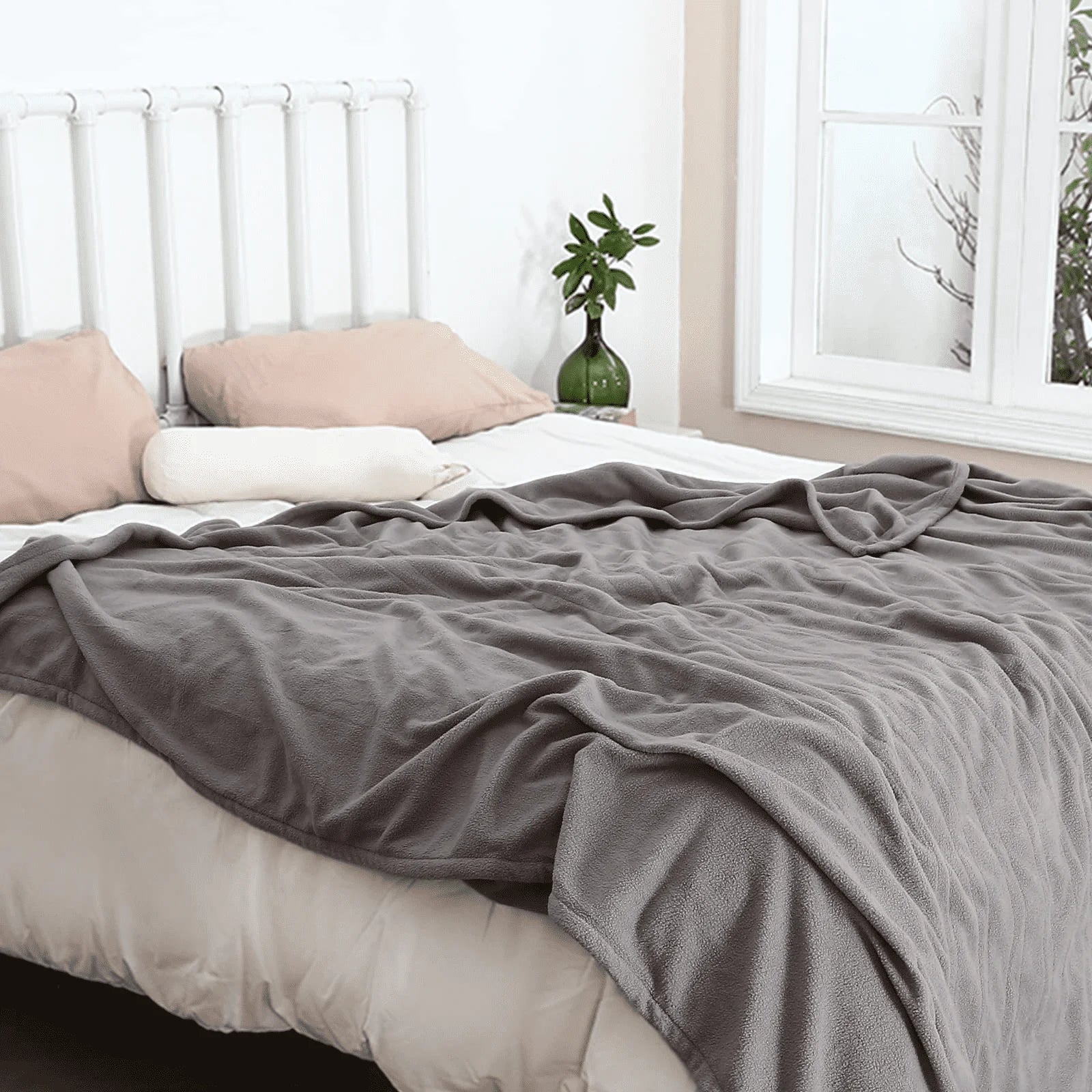 Electric Heated Blanket 72"X84" Full Size Warm for Whole Body, 4 Heating Levels and 10 Hours Auto-Off Overheating Protection - Grey