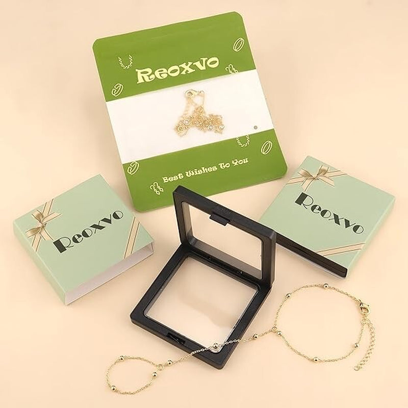 Hand Chain Bracelet Ring Bracelet Hand Chain Dainty 14K Gold Finger Ring Slave B