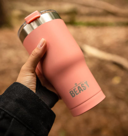 Beast 30 Oz Tumbler Stainless Steel Vacuum Insulated Coffee Ice Cup Double Wall Travel Flask (Blossom Pink)