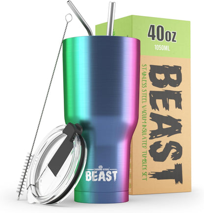 Beast 30 Oz Tumbler Stainless Steel Vacuum Insulated Coffee Ice Cup Double Wall Travel Flask (Blossom Pink)