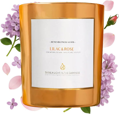 Bergamot & Jasmine Scented Candle | Soy Candles, Black Candle for Home | Gifts for Women and Men | Home Fragrance | Aromatherapy | 8Oz, 45 Hour Burn - Jasmine