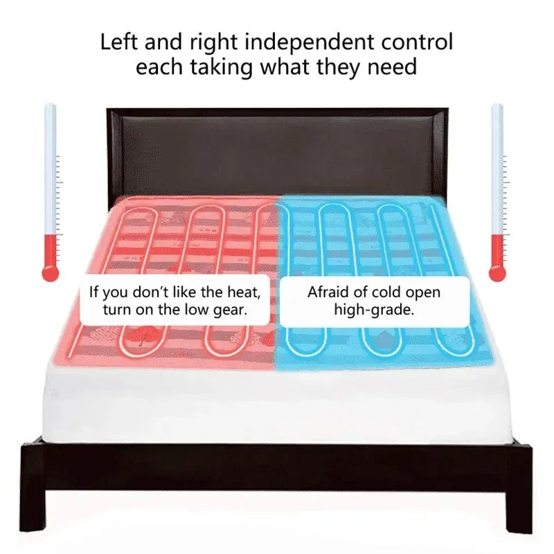 220V Coral Fleece Throw Heated Electric Sheet Thickenthermostat Electric Blankets Security Electric Heating Blanket Mattress