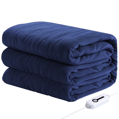 Electric Heated Blanket 72"X84" Full Size Warm for Whole Body, 4 Heating Levels and 10 Hours Auto-Off Overheating Protection - Midnight Blue