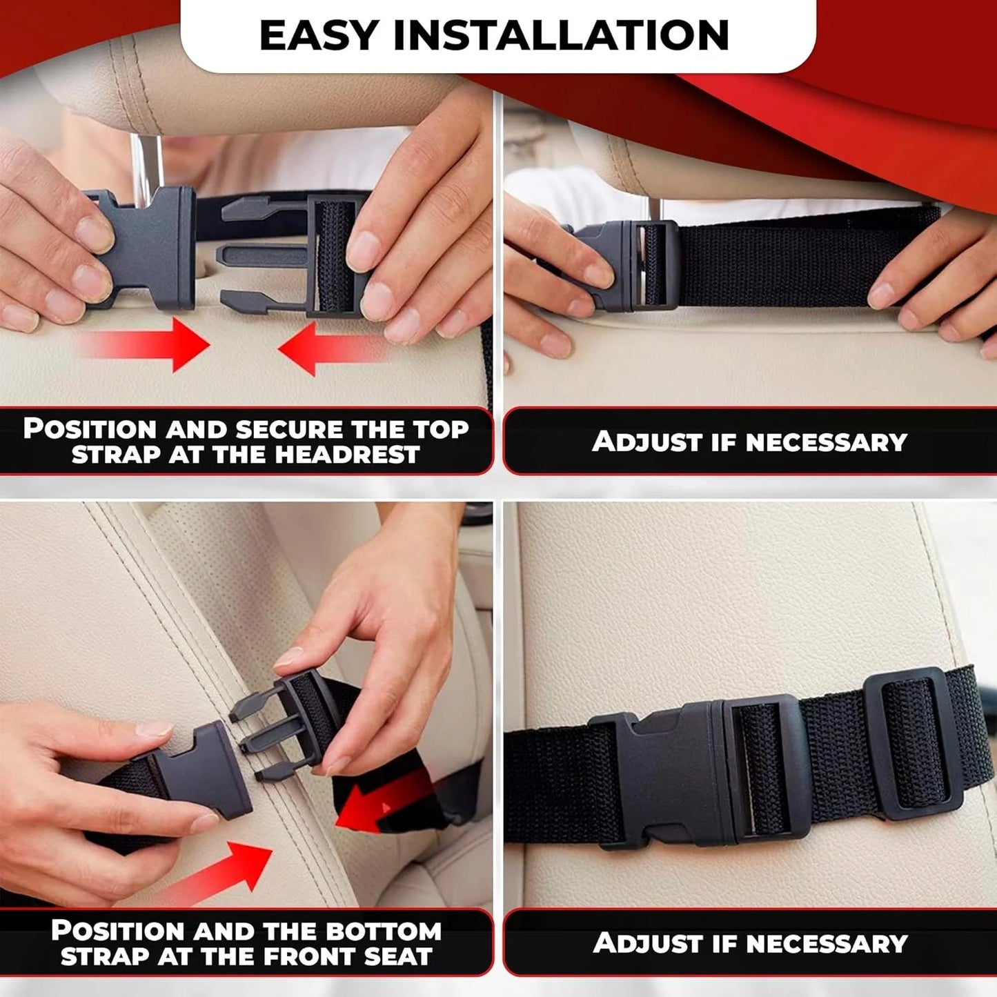 Backseat Car Organizer, Kick Mats Back Seat Protector with Touch Screen Tablet Holder, Back Seat Organizer for Kids, Travel Accessories with 9 Storage Pockets 2 Pack (Black)