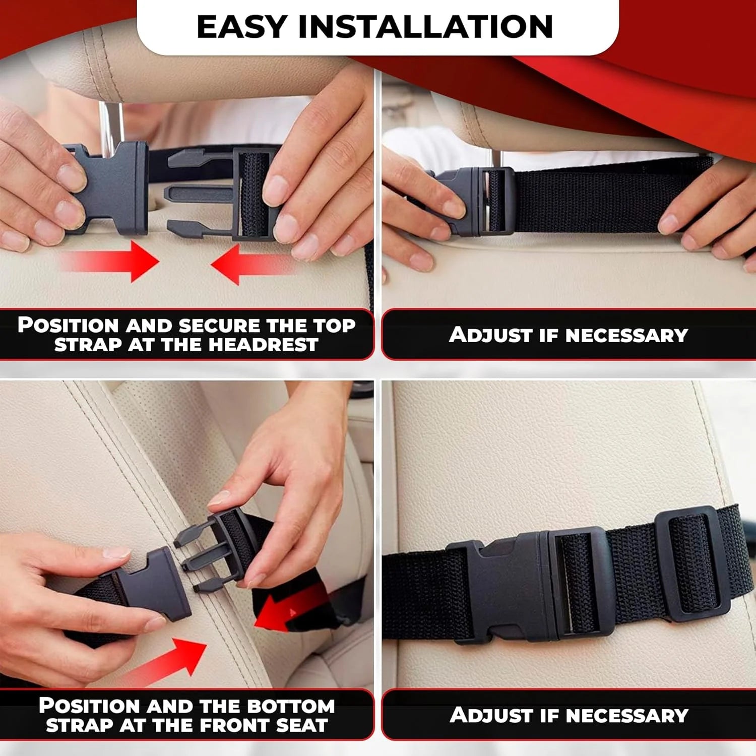 Backseat Car Organizer, Kick Mats Back Seat Protector with Touch Screen Tablet Holder, Back Seat Organizer for Kids, Travel Accessories with 9 Storage Pockets 2 Pack (Black)