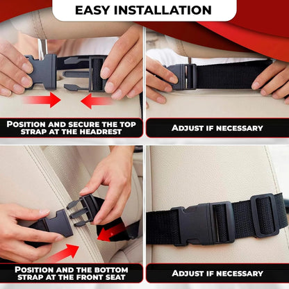 Backseat Car Organizer, Kick Mats Back Seat Protector with Touch Screen Tablet Holder, Back Seat Organizer for Kids, Travel Accessories with 9 Storage Pockets 2 Pack (Black)