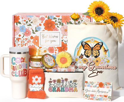Christian Gifts for Women Faith, Religious Catholic Christmas Gifts for Women Mom Grandma Sister Coworker Inspirational Spiritual Sunflower Gift Birthday Gift for Woman with Makeup Bag 40 OZ Tumbler