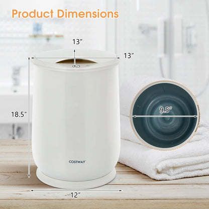 21L Large Capacity Towel Warmer with Flip-Top Lid Auto Shut off Fragrance Holder Grey