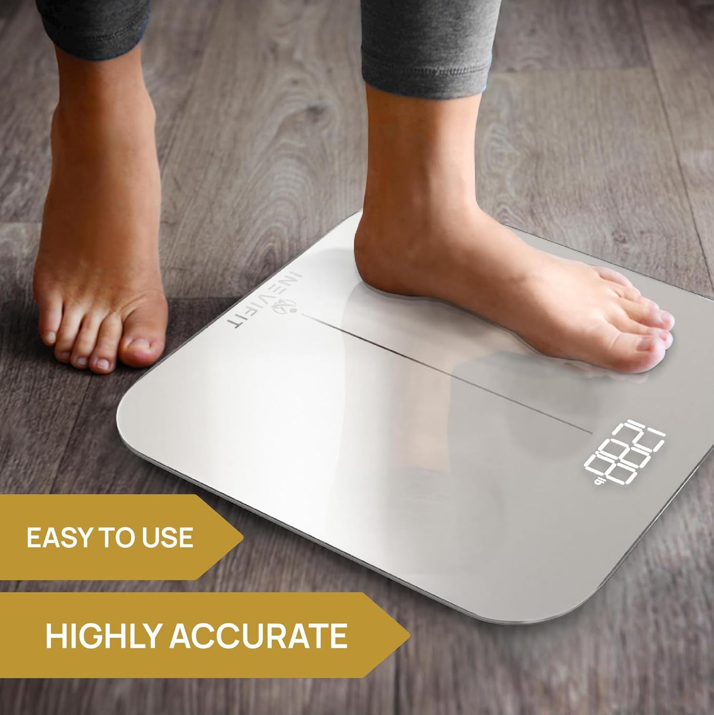 Premium Bathroom Scale, Highly Accurate Digital Bathroom Body Scale, Precisely Measures Weight up to 400 Lbs