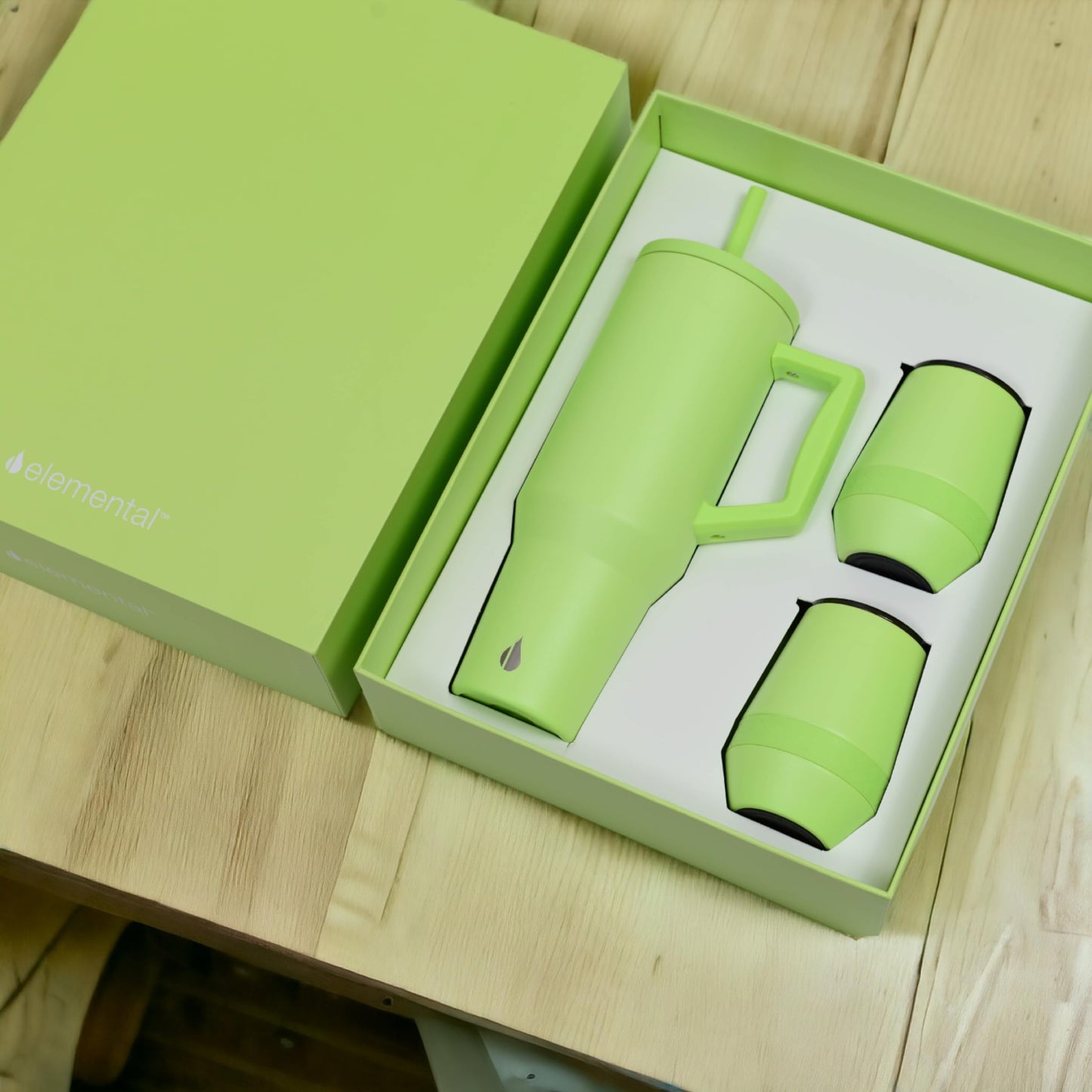 40Oz Commute 'N Chill Gift Set, Mother'S Day Gifts to Her, Gifts for Women, 40 Oz Tumbler with Handle and Straw + 10 Oz Coffee Tumbler, Stainless Steel Travel Coffee Mug - Key Lime