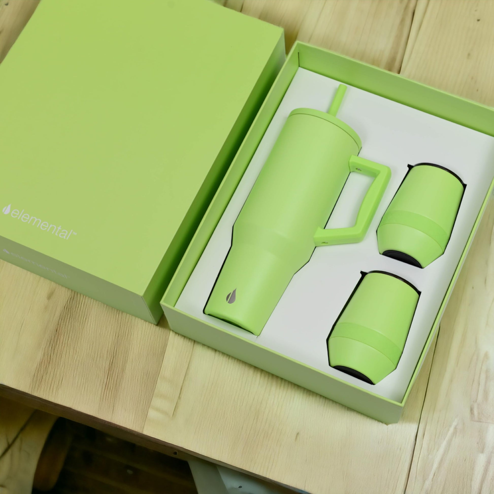 40Oz Commute 'N Chill Gift Set, Mother'S Day Gifts to Her, Gifts for Women, 40 Oz Tumbler with Handle and Straw + 10 Oz Coffee Tumbler, Stainless Steel Travel Coffee Mug - Key Lime