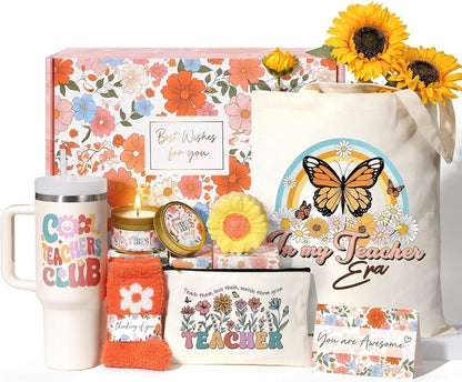 Christian Gifts for Women Faith, Religious Catholic Christmas Gifts for Women Mom Grandma Sister Coworker Inspirational Spiritual Sunflower Gift Birthday Gift for Woman with Makeup Bag 40 OZ Tumbler