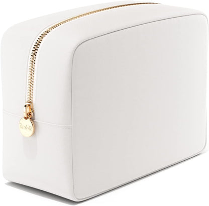 Makeup Bag Travel Cosmetics Pouch and Toiletry Bag, Nylon Zipper Pouch Purse, Cute Make up Organizer Storage Tote for Women Girls, Waterproof Travel Skincare Case, Small Makeup Bags, Ballet Pink