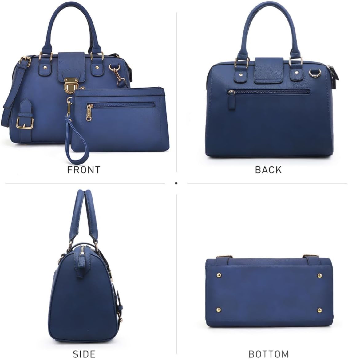 Women Barrel Handbags Fashion Satchel Bags Top Handle Shoulder Purses Vegan Leather Work Tote