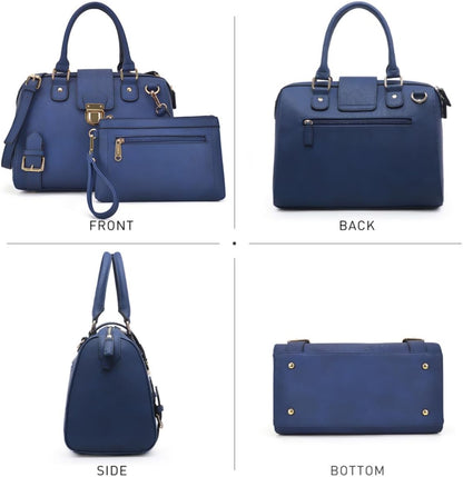 Women Barrel Handbags Fashion Satchel Bags Top Handle Shoulder Purses Vegan Leather Work Tote