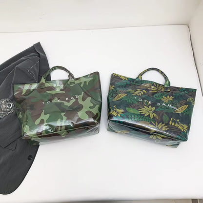 Women Fashion Tote Bag Daily Commuting Bag Large Capacity Slouchy Carrying Bag Stylish Top Handle Bag Outdoor Travel Bag