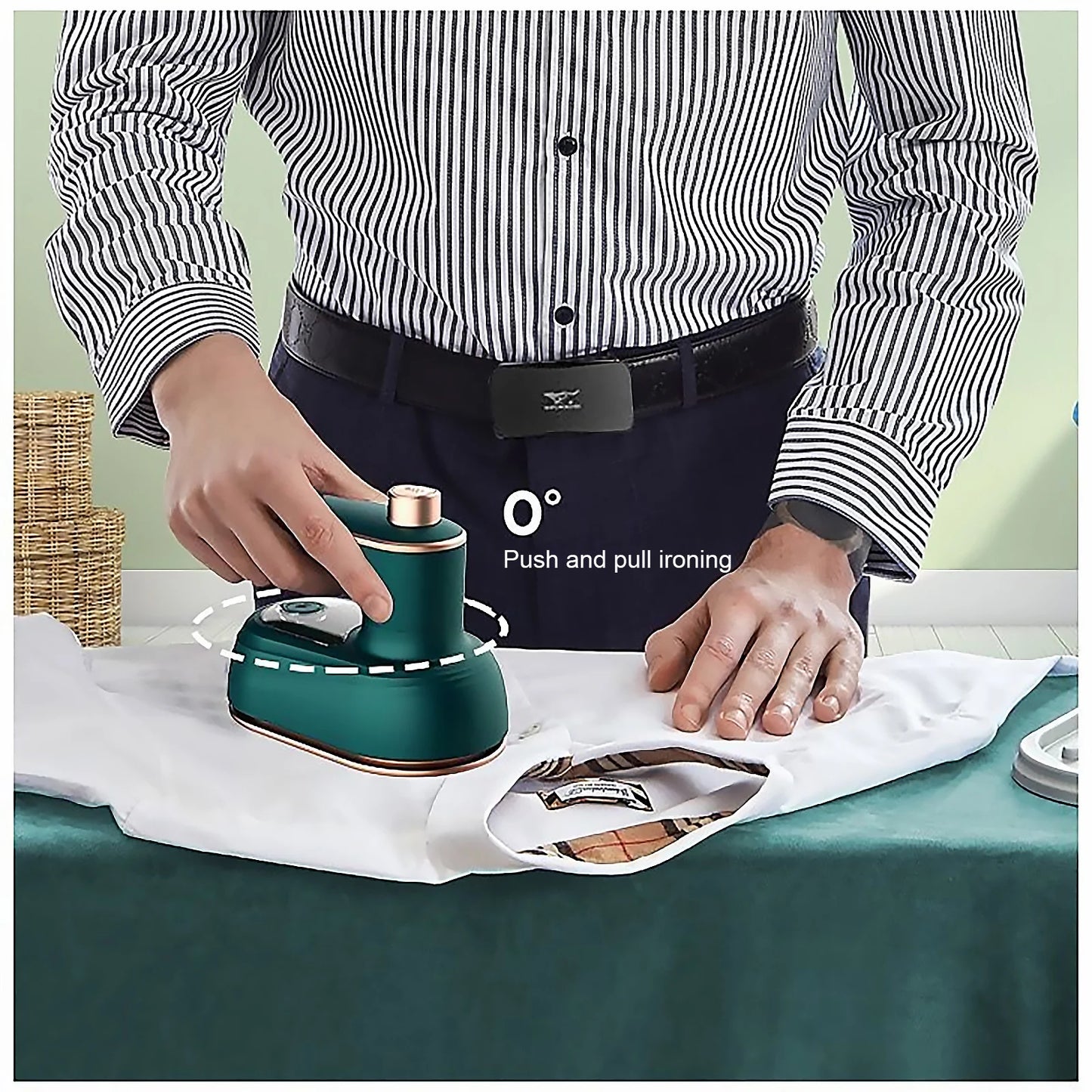 Handheld Steam Iron Wet and Dry Ironing Mini Clothing Iron 20S Fast Heat-Up Compact Clothing Steamer Lightweight for Clothes