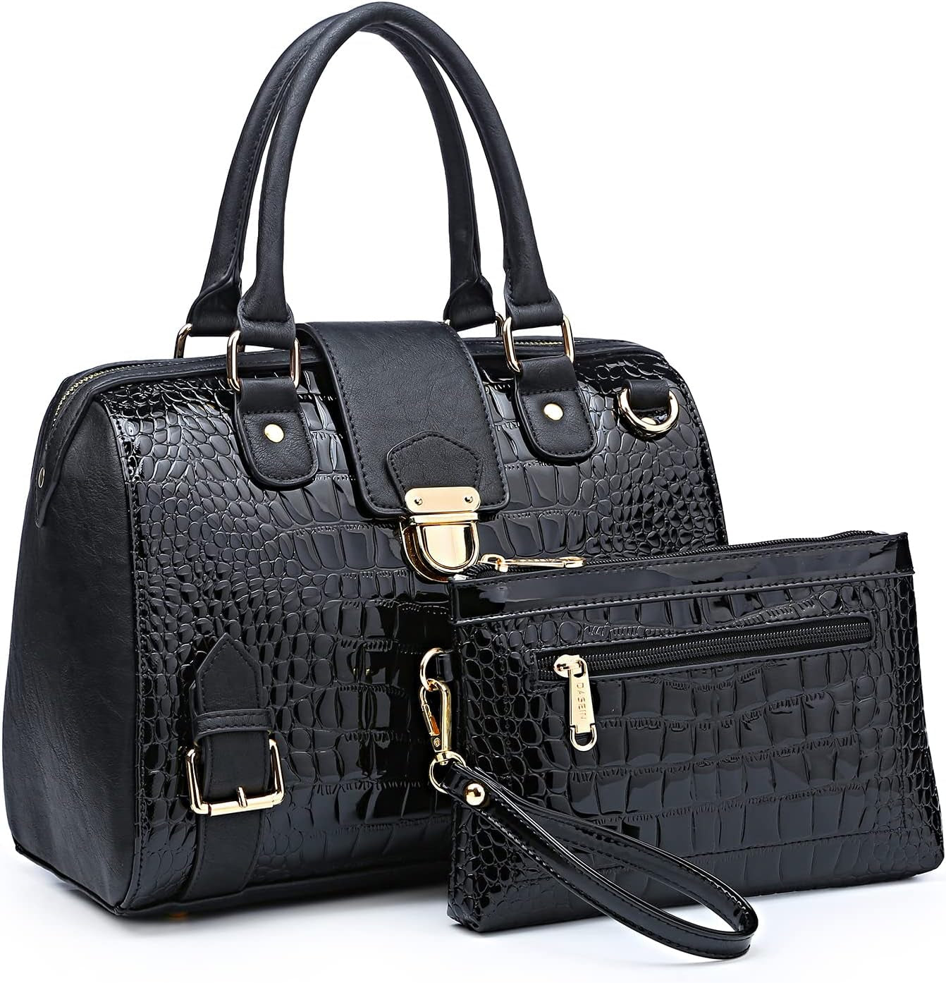 Women Barrel Handbags Fashion Satchel Bags Top Handle Shoulder Purses Vegan Leather Work Tote