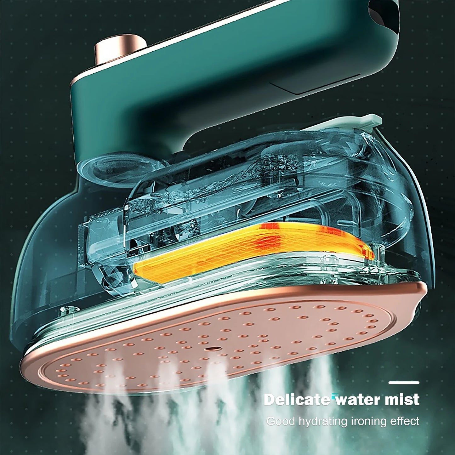 Handheld Steam Iron Wet and Dry Ironing Mini Clothing Iron 20S Fast Heat-Up Compact Clothing Steamer Lightweight for Clothes