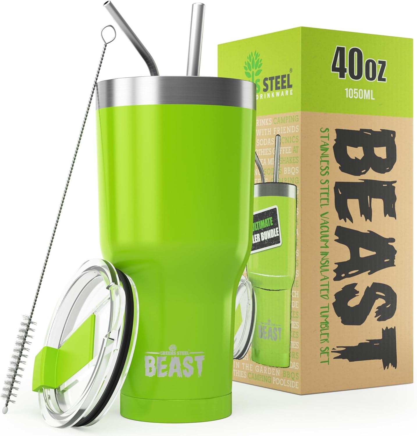 Beast 30 Oz Tumbler Stainless Steel Vacuum Insulated Coffee Ice Cup Double Wall Travel Flask (Blossom Pink)