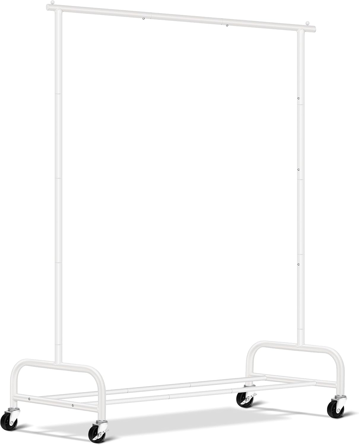 Heavy Duty Clothing Racks for Hanging Clothes Rack, 43" Wide Rolling Garment Rack Metal Clothing Hanger Rack with Wheels Wardrobe Rack for Coats, Shirts, Dress, (Black)