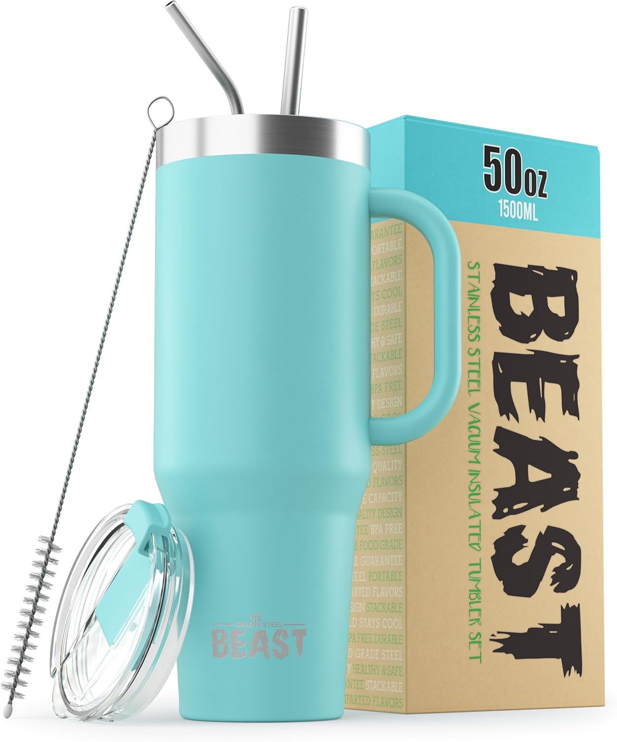 Beast 30 Oz Tumbler Stainless Steel Vacuum Insulated Coffee Ice Cup Double Wall Travel Flask (Blossom Pink)