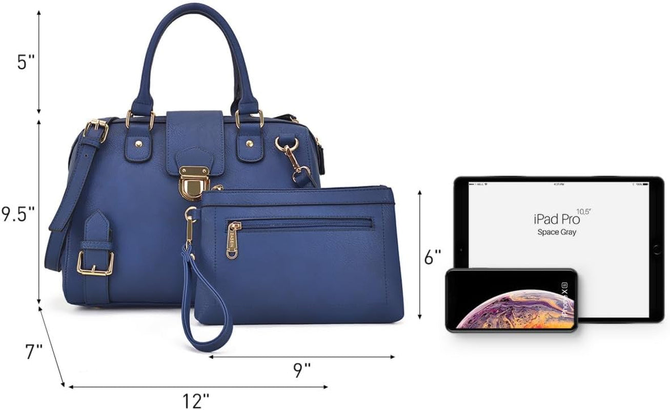 Women Barrel Handbags Fashion Satchel Bags Top Handle Shoulder Purses Vegan Leather Work Tote