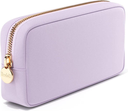 Makeup Bag Travel Cosmetics Pouch and Toiletry Bag, Nylon Zipper Pouch Purse, Cute Make up Organizer Storage Tote for Women Girls, Waterproof Travel Skincare Case, Small Makeup Bags, Ballet Pink