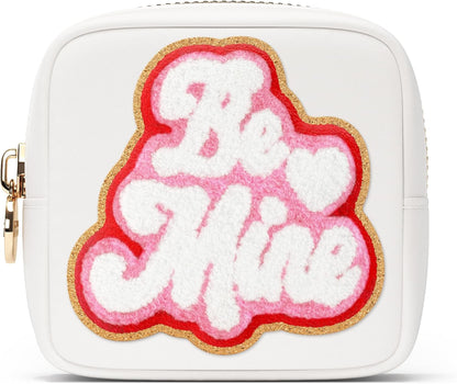 Makeup Bag Travel Cosmetics Pouch and Toiletry Bag, Nylon Zipper Pouch Purse, Cute Make up Organizer Storage Tote for Women Girls, Waterproof Travel Skincare Case, Small Makeup Bags, Ballet Pink