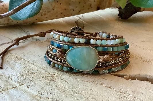 Boho Wrap Beaded Bracelet, Tariff Free, Boho Chic Chakra Handmade Beaded Wrap Bracelet, Chakra Bracelet, Popular Best Selling Bracelet